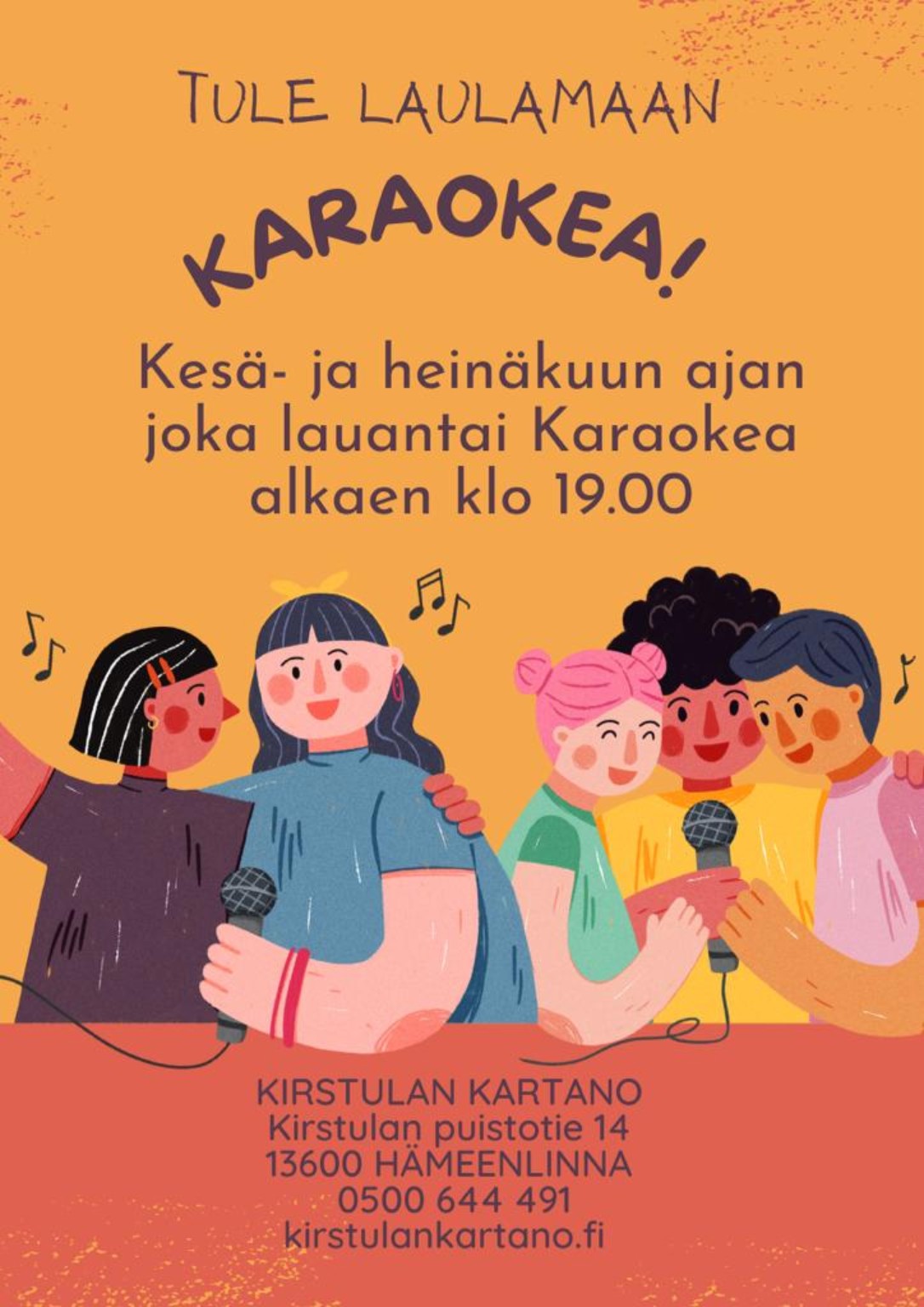 Kirstulan Kartanon karaokejuliste